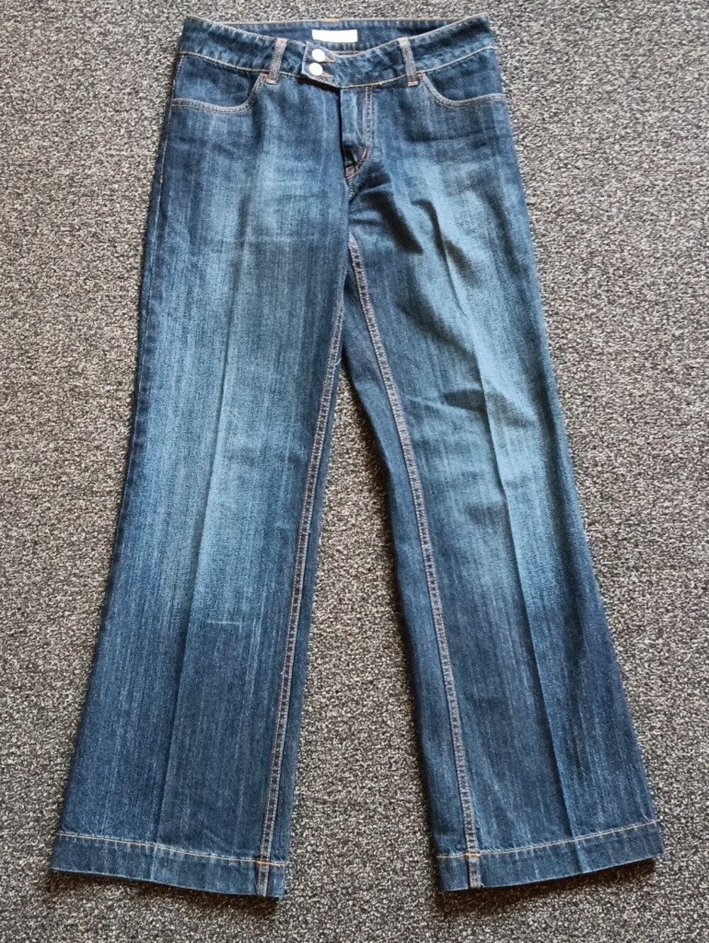 Stetson Womens Size 4 Blue Cotton Bootcut Denim Work Jeans, Western